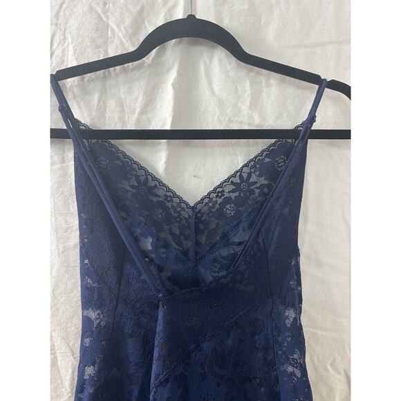 Victoria's‎ Secret Blue Lace Slip Dress Babydoll Negligee Chemise Sheer Size L - Picture 6 of 11